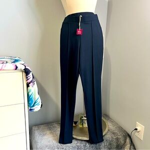Poof S/M Navy Blue Leggings Medial Seam Piping Elastic Waist Poof!